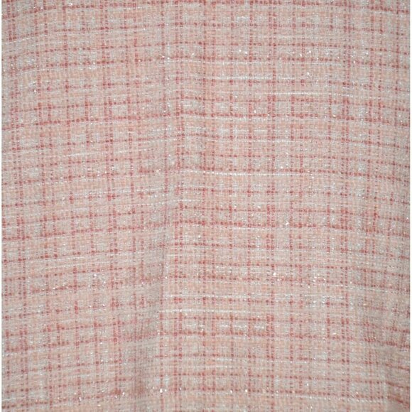 Andree By Unit Ladies Metallic Pink Tweed Shacket Button Front Jacket M Pockets - Picture 10 of 13